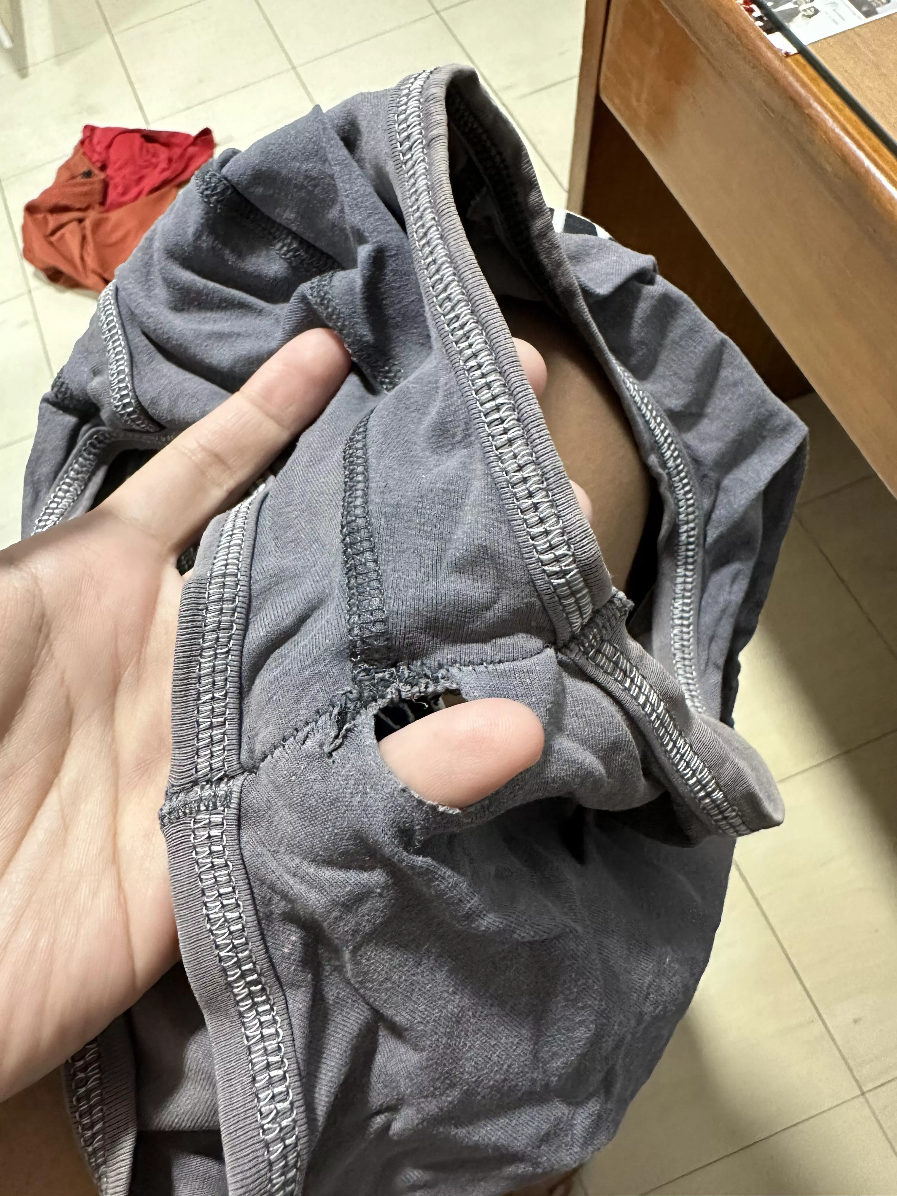 Who else wear them until they have holes?  posted by Underwear1994