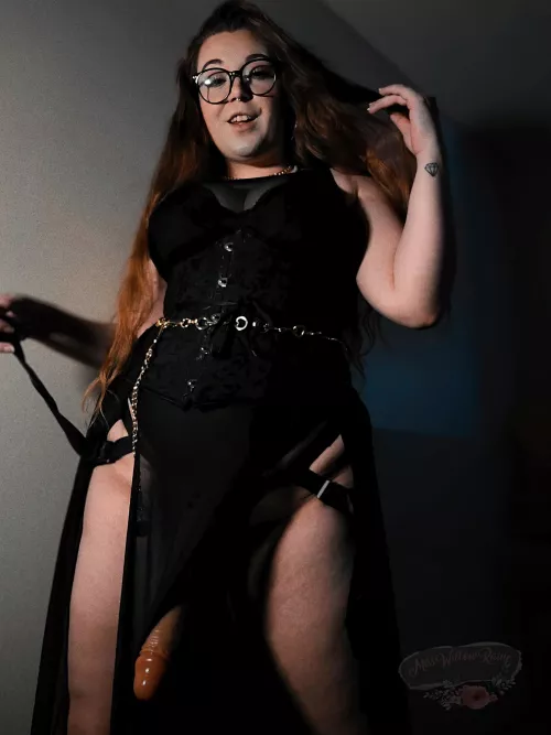 Awww, squeezing your thighs together? 

Look at you acting all shy, little one. 

We both know better than that, don't we? 

It's okay, Mommy will help force them open for you. by MadamWillow