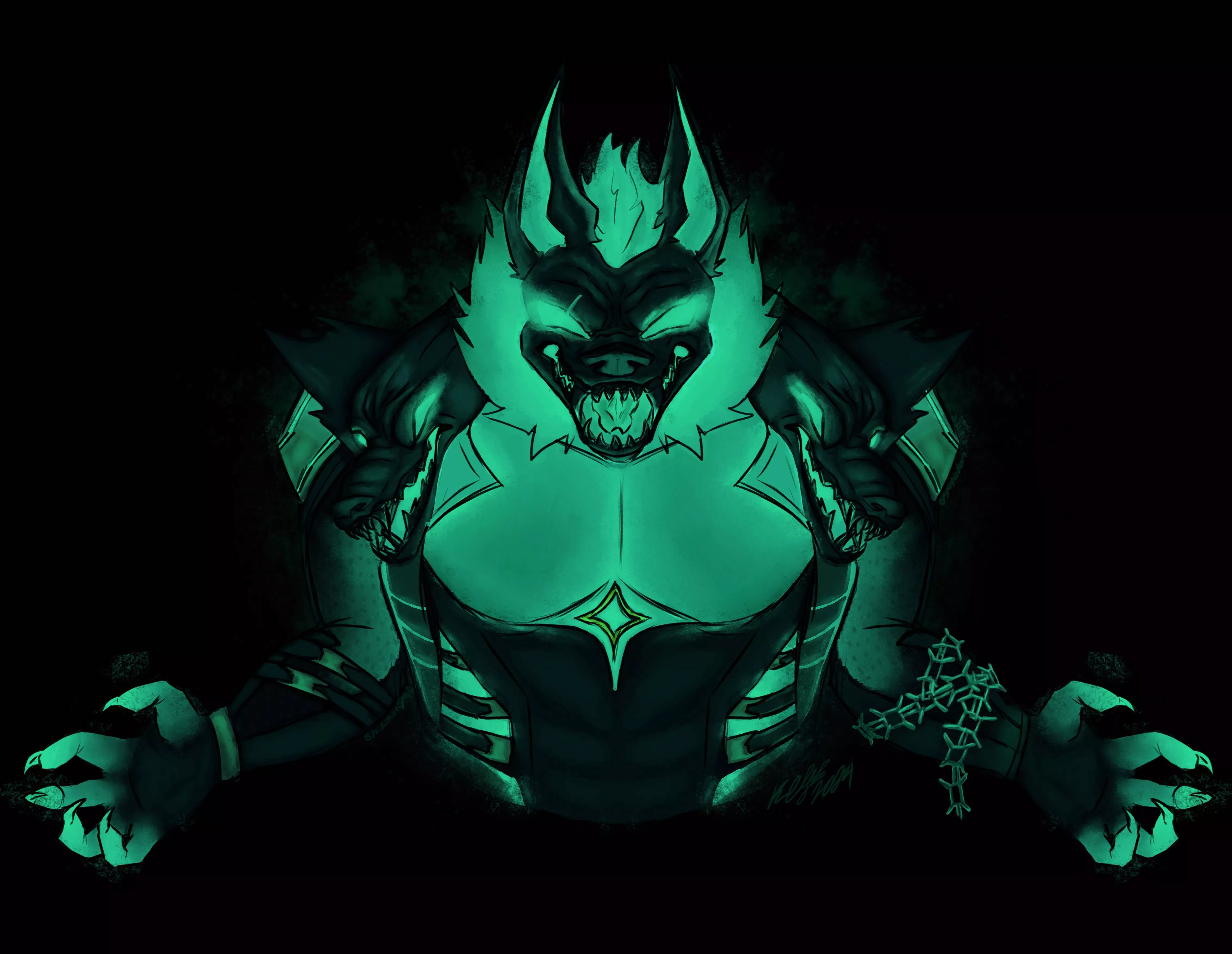 Cerberus! Art by me posted by WhostoIemyPOTATOES