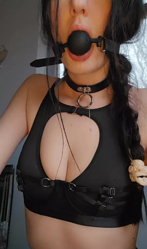 Collared and drooling.  by kinky-k114