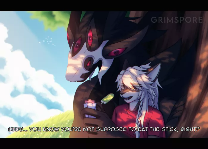 Has anyone ever tried eating their ice-cream... stick first? (art by me) by P3ntachoron