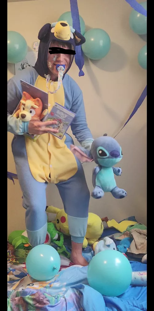 I'm quite enjoying my little space bluey party I put together for myself 👶🏻🍼😊💙💙💙💙 by LittleBlueyRanger