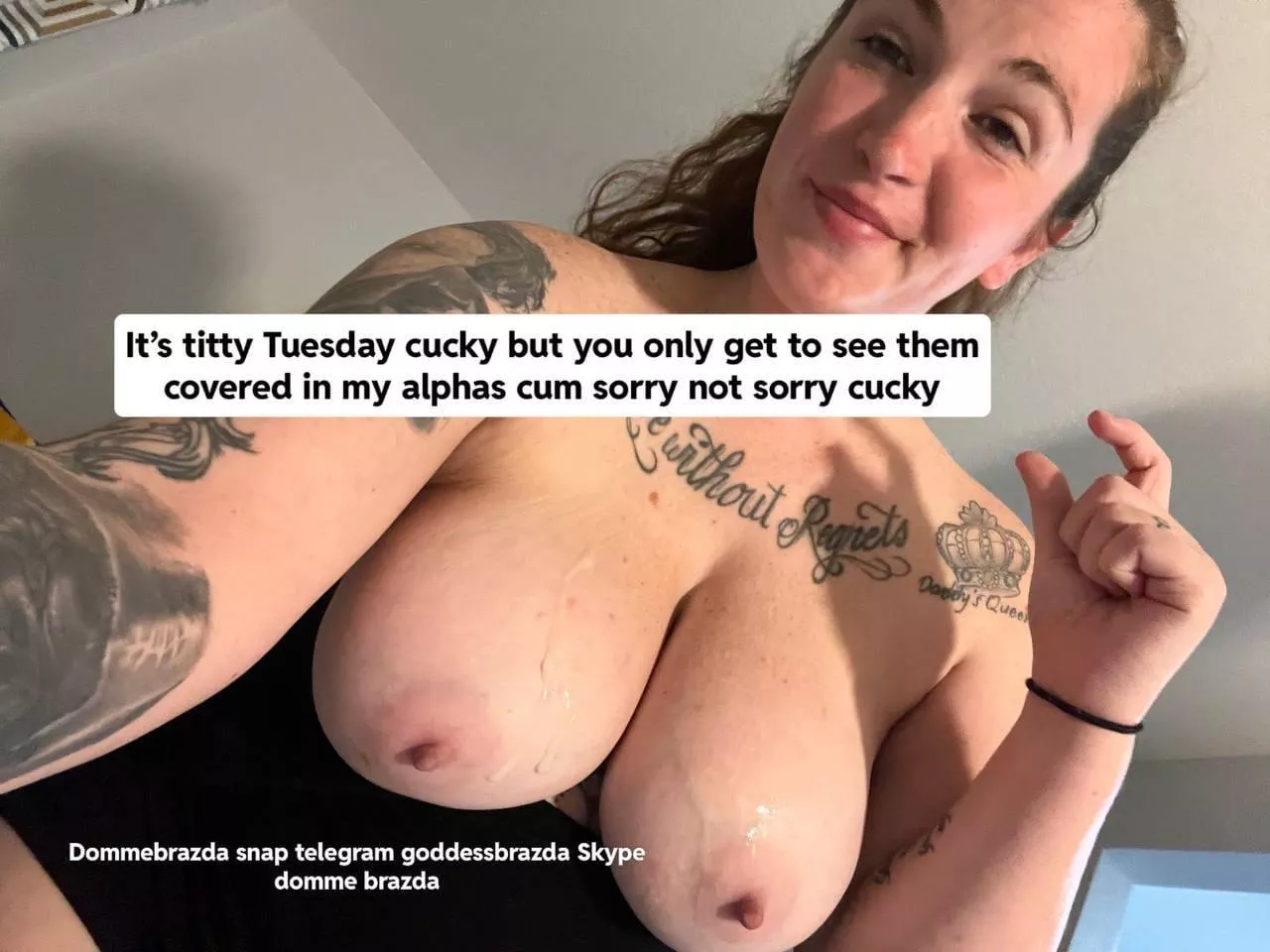 It’s titty Tuesday cucky don’t miss out  posted by DaddyBrazda