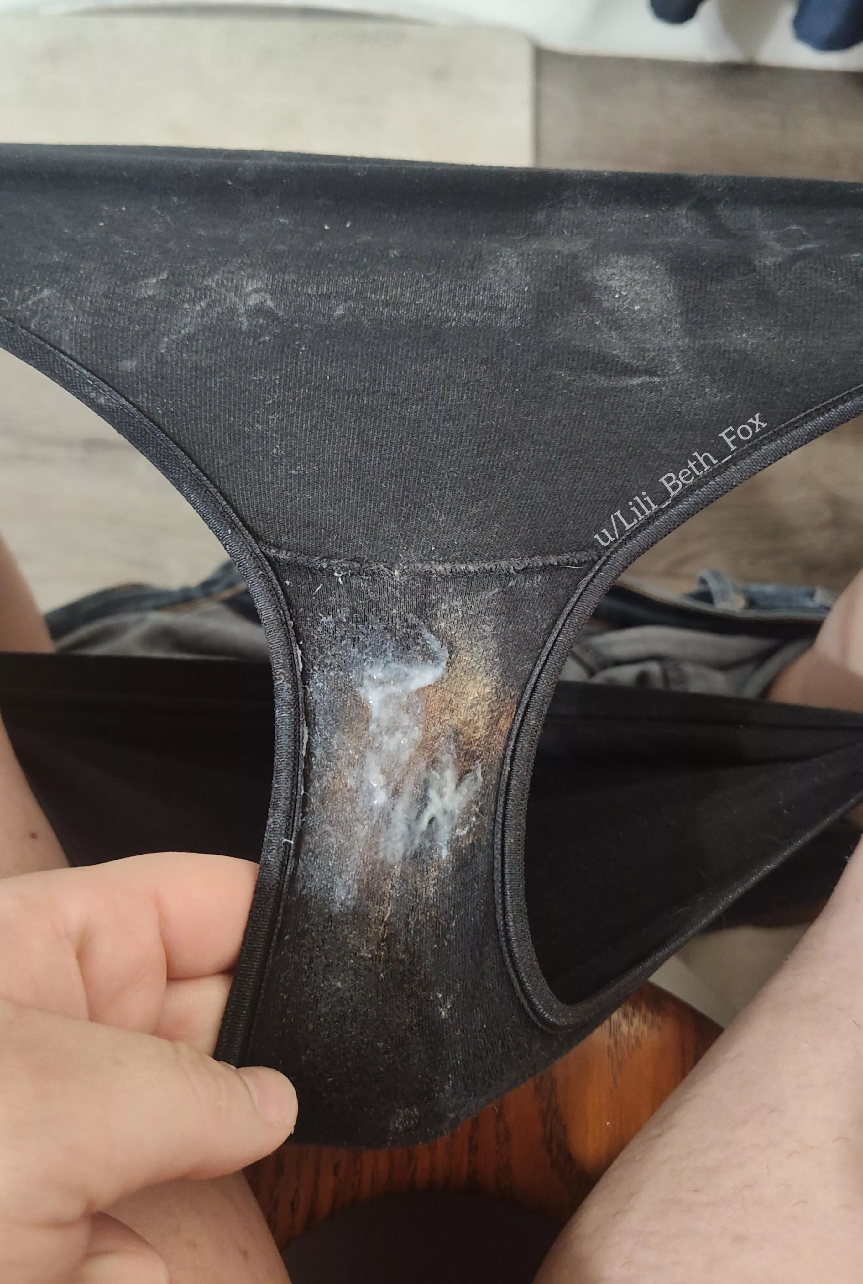 I've been having so much fun making these wet... Bleaching the gusset with my grool... And wiping up with them after playtime! Day 4 of 7 posted by Lili_Beth_Fox