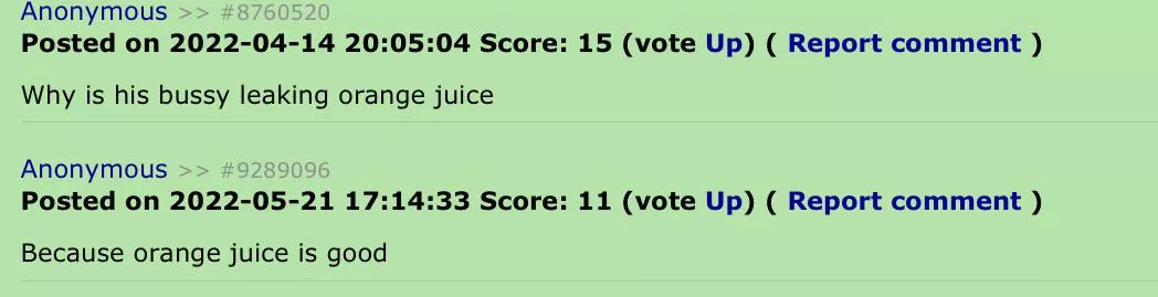 Lmao orange juice 👍 posted by Zipes_