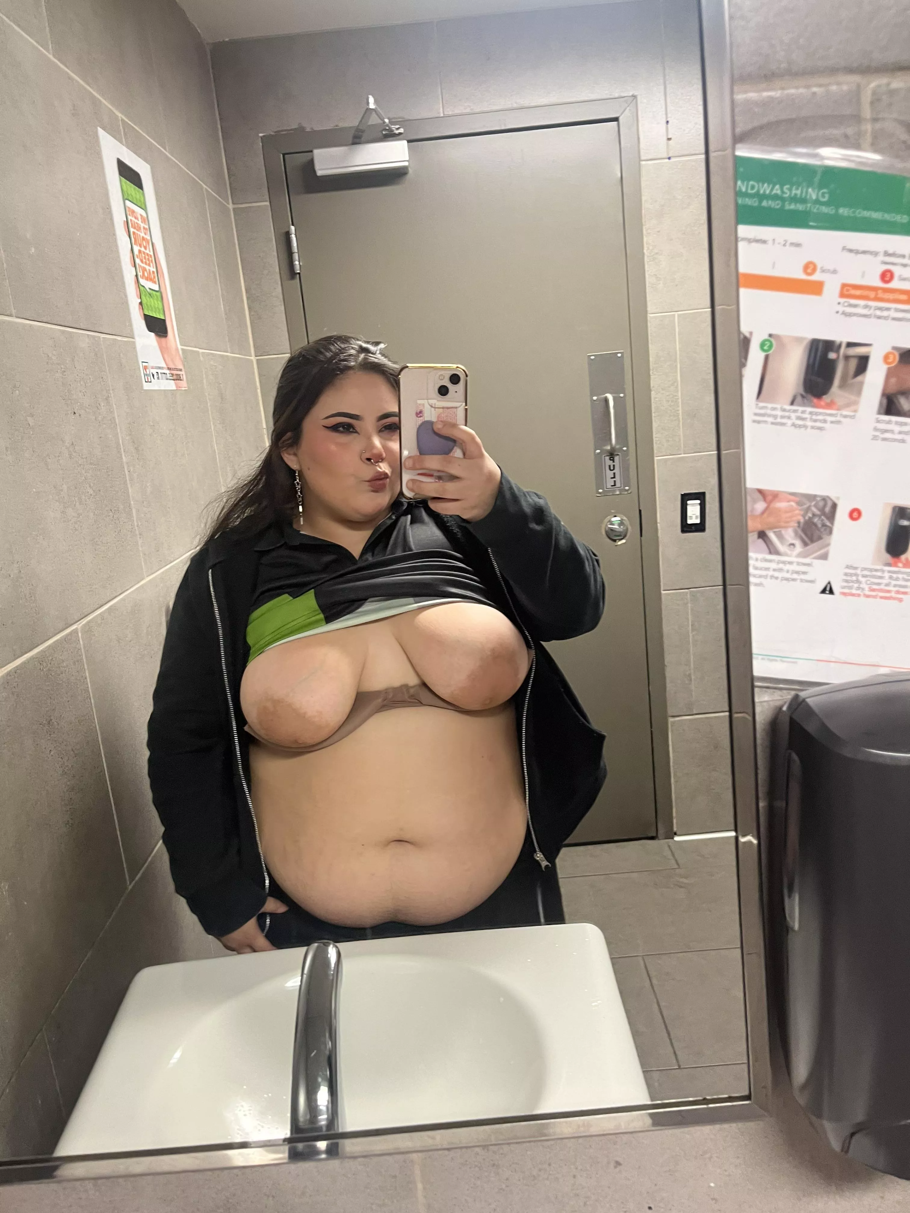 Mid work selfie posted by Cultural-Spirit9006