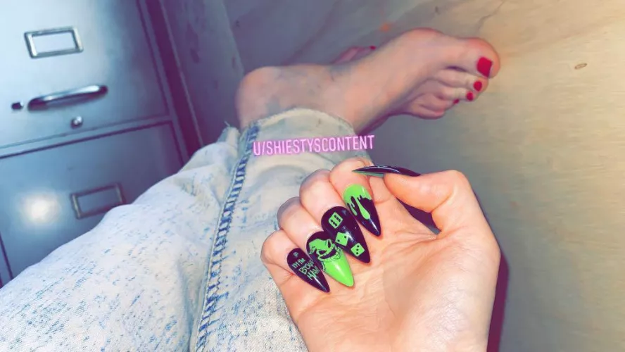 Nightmare before Christmas nails!  by Shiestyscontent