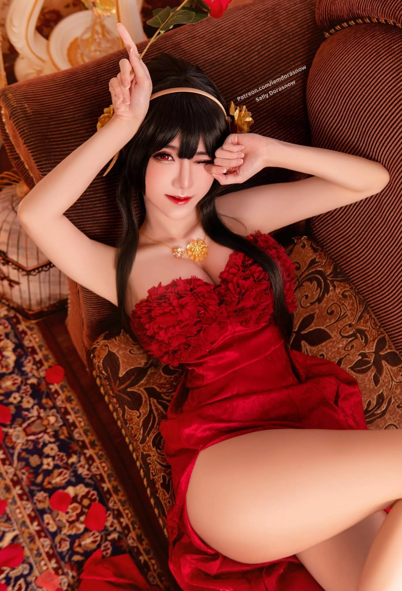 Yor Forger evening dress by Sally Dorasnow posted by _trapd00r_