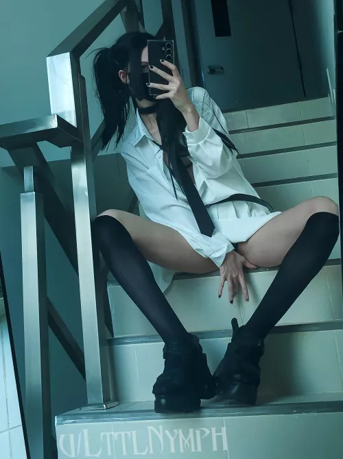 Black choker on me by LttlNymph