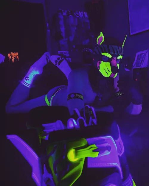 Blacklight pup! Join me? by PupRetRow