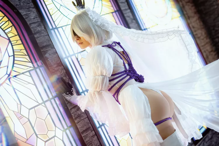 Bride 2B [based on Sakimichan art] by Yuna Kairi (self) by YunieSunshine