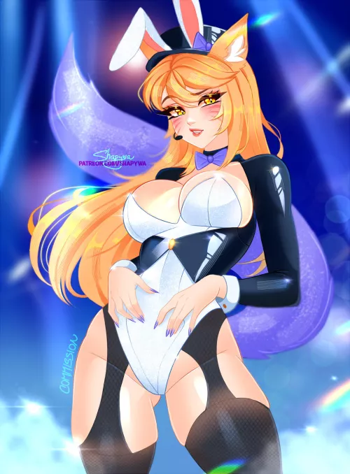 Bunny Girl Popstar Ahri (Shapy Wa) by Allan_Breno