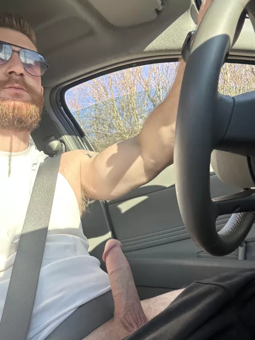 Drove around the park hoping someone would see my cock by Cockofduty69