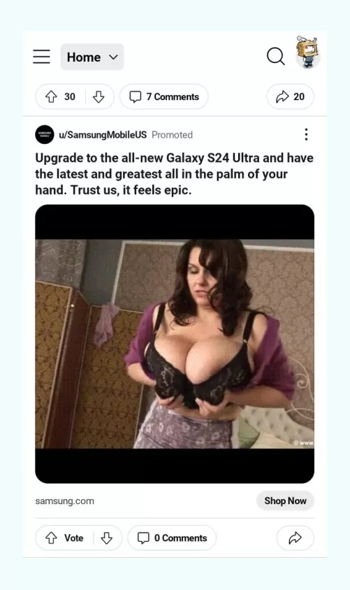 Either Reddit glitched or Samsung REAKLY stepped up their game by Potential_Abies4099