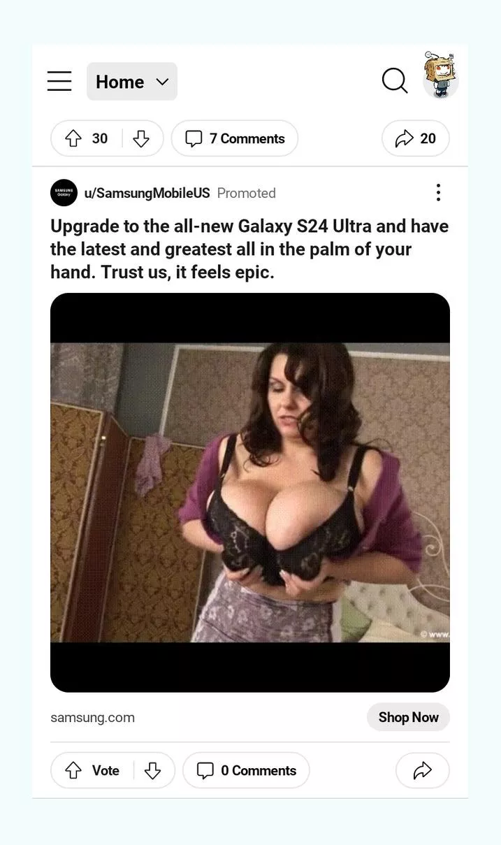 Either Reddit glitched or Samsung REAKLY stepped up their game posted by Potential_Abies4099