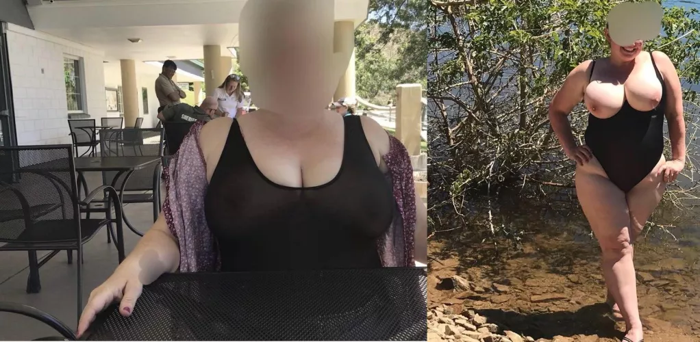 My wife at a local lake by JeepingNekkid