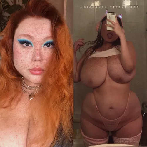[OC] my face vs my body! am i hot? by Unicornglitteryblood