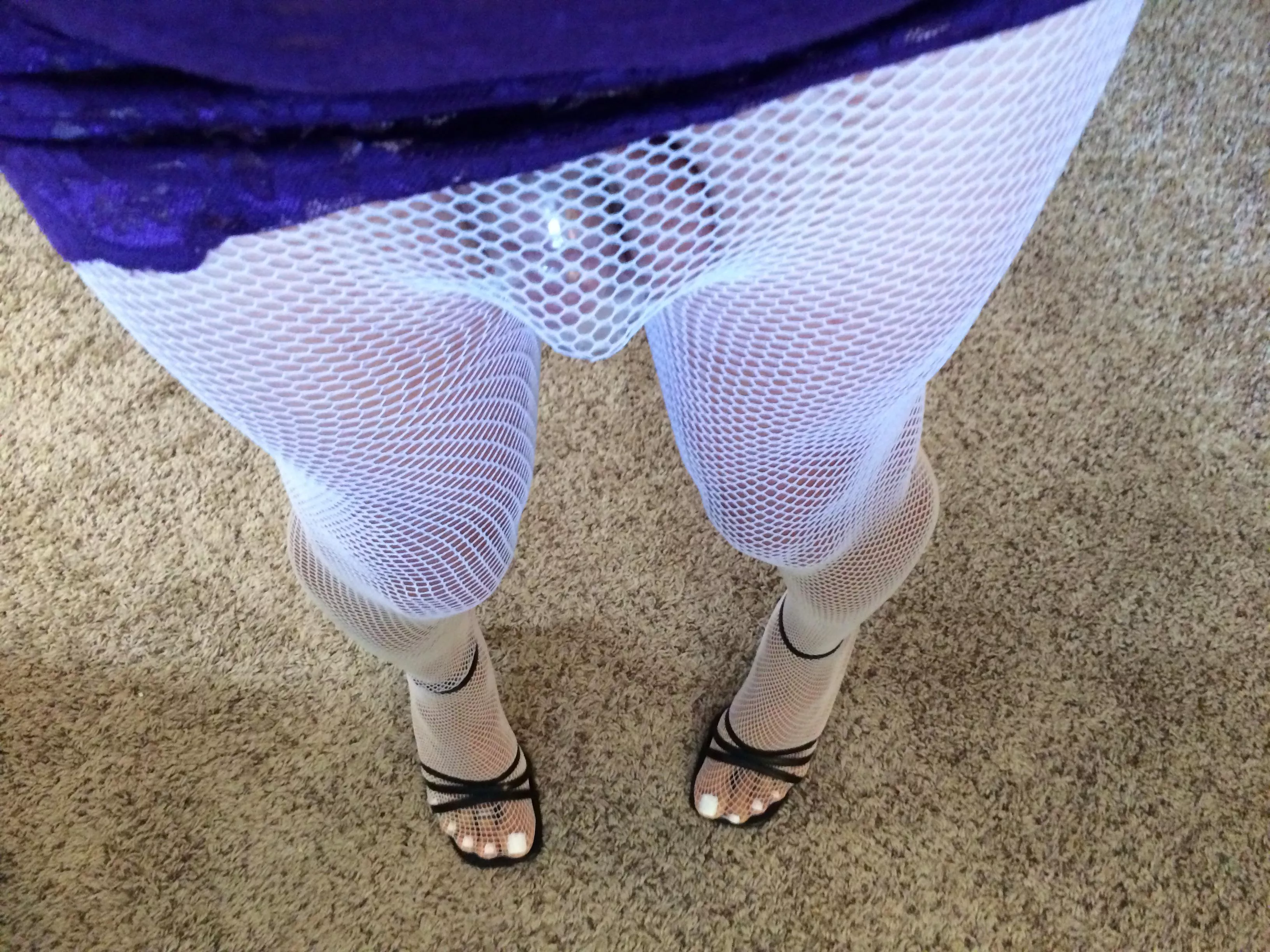 Purple and white and chastity!  posted by SexyFeetCD