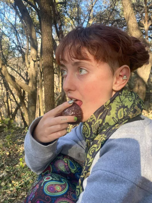 red hair, tattoos, enjoying a bit of sweetness al fresco F18 by Spekopl