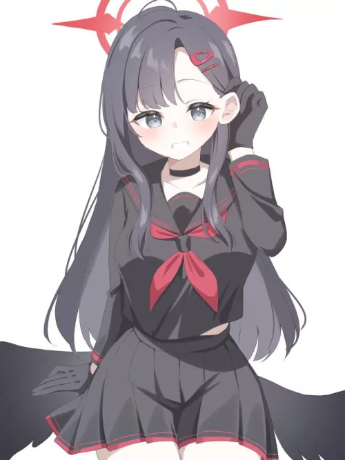 Sexy and cute angel waifu by reversedturnover