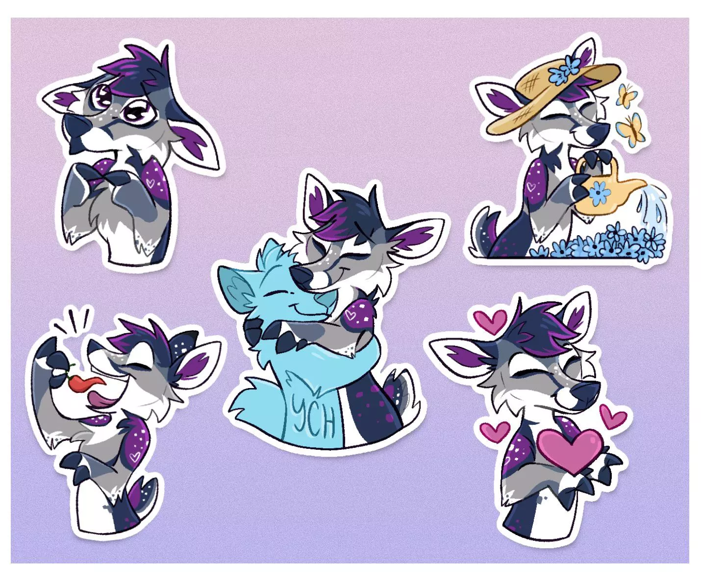 Stickers slots OPEN (Art by me) posted by freckledb_art