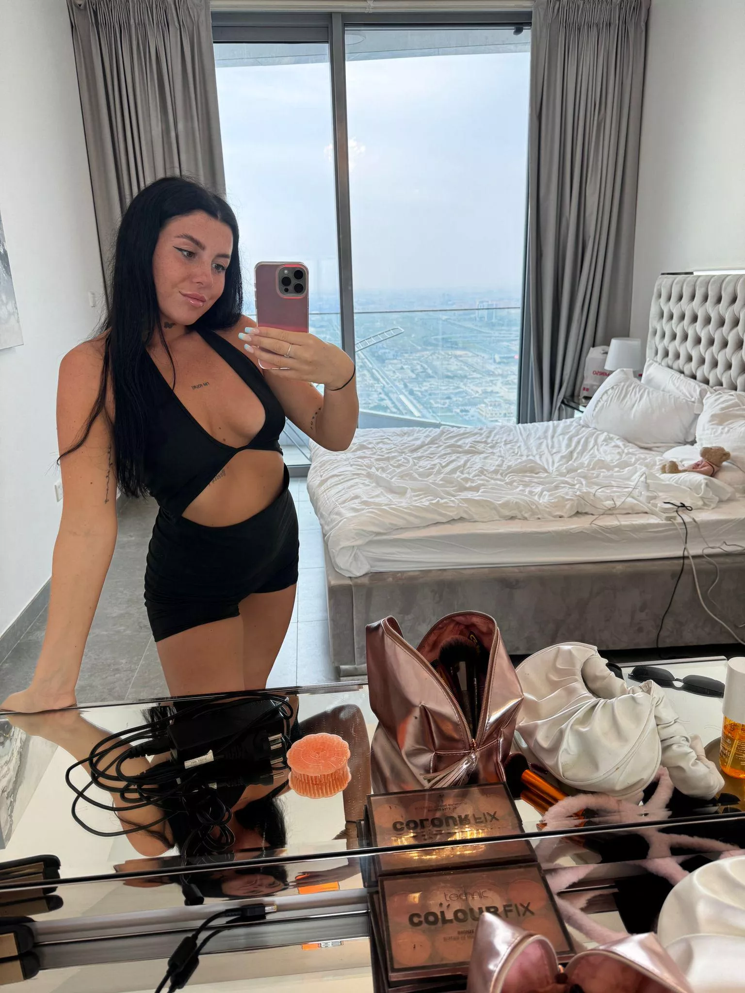 with the right attitude, even a boring black top looks sexy posted by Novalee_Allen