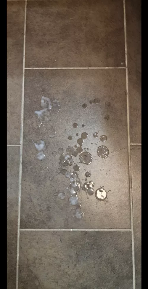 A redditor wanted to see my cum on a dark background, I thought I'd share it with you all too.  by geaare