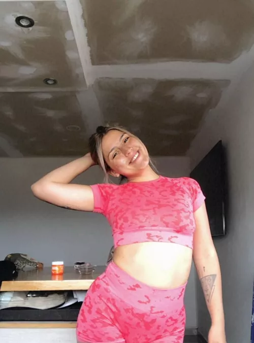 do you enjoy how this pink top fits my body? by oddballnotification6
