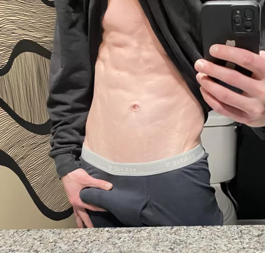 First post and first attempt at photographing my bulge :) any suggestions for next time? by Austin-Comes