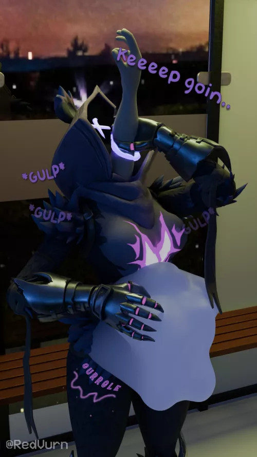 {Image} Raven Team Leader Swallows You{Art by @RedVurn on DA and Twitter} [Female Pred, Praise, Furry pred] by Puzzleheaded_Poet279