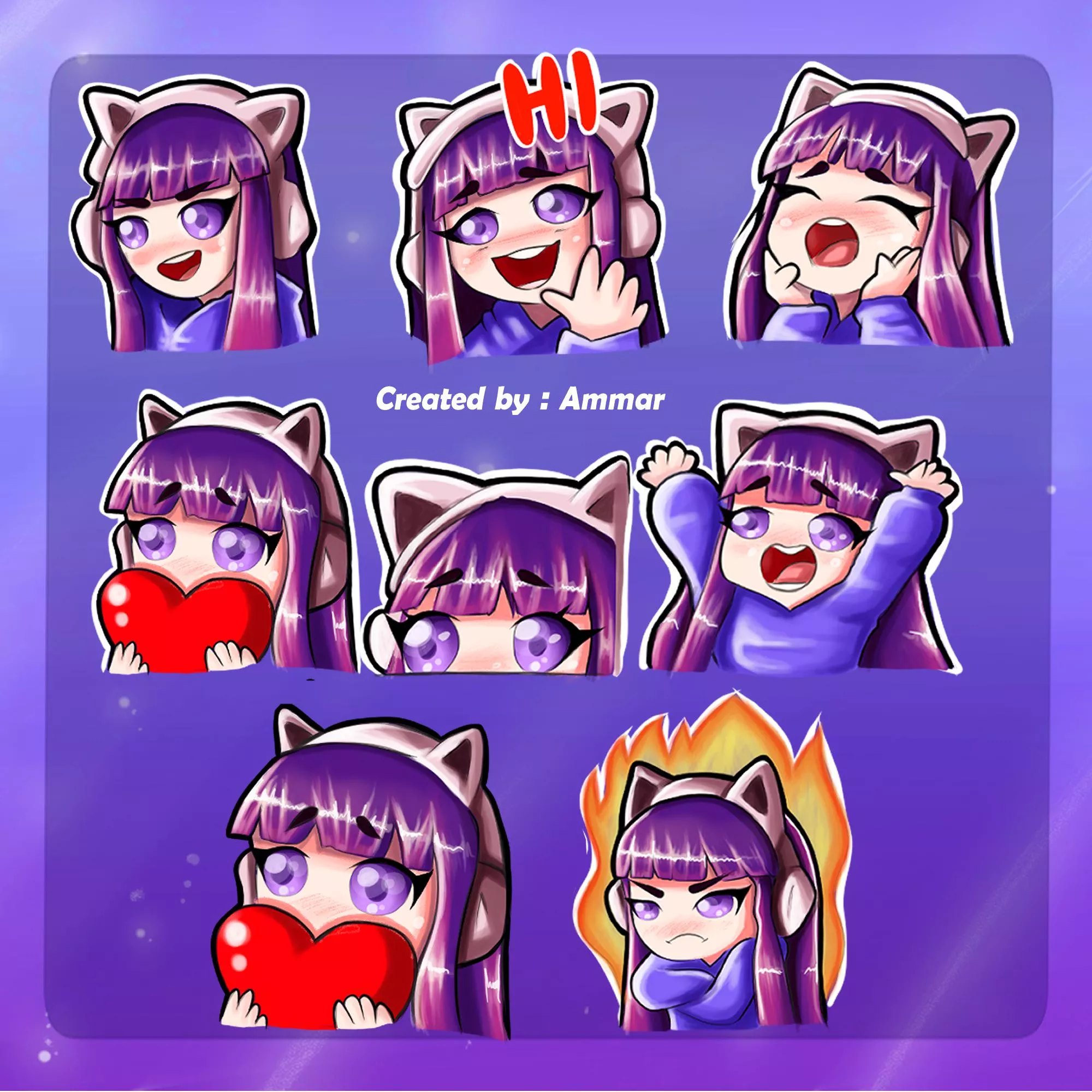 My First time drawing emotes I was used to draw anime . Any suggestions? posted by Loud-Hat-6582