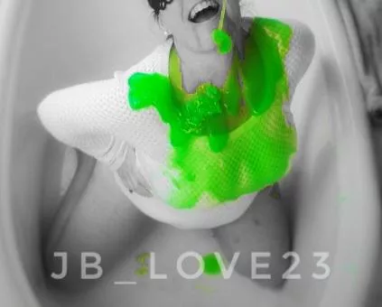 Nothing feels better than cold gooey slime dripping down my body 💚🤍💙 posted by JB_Love23