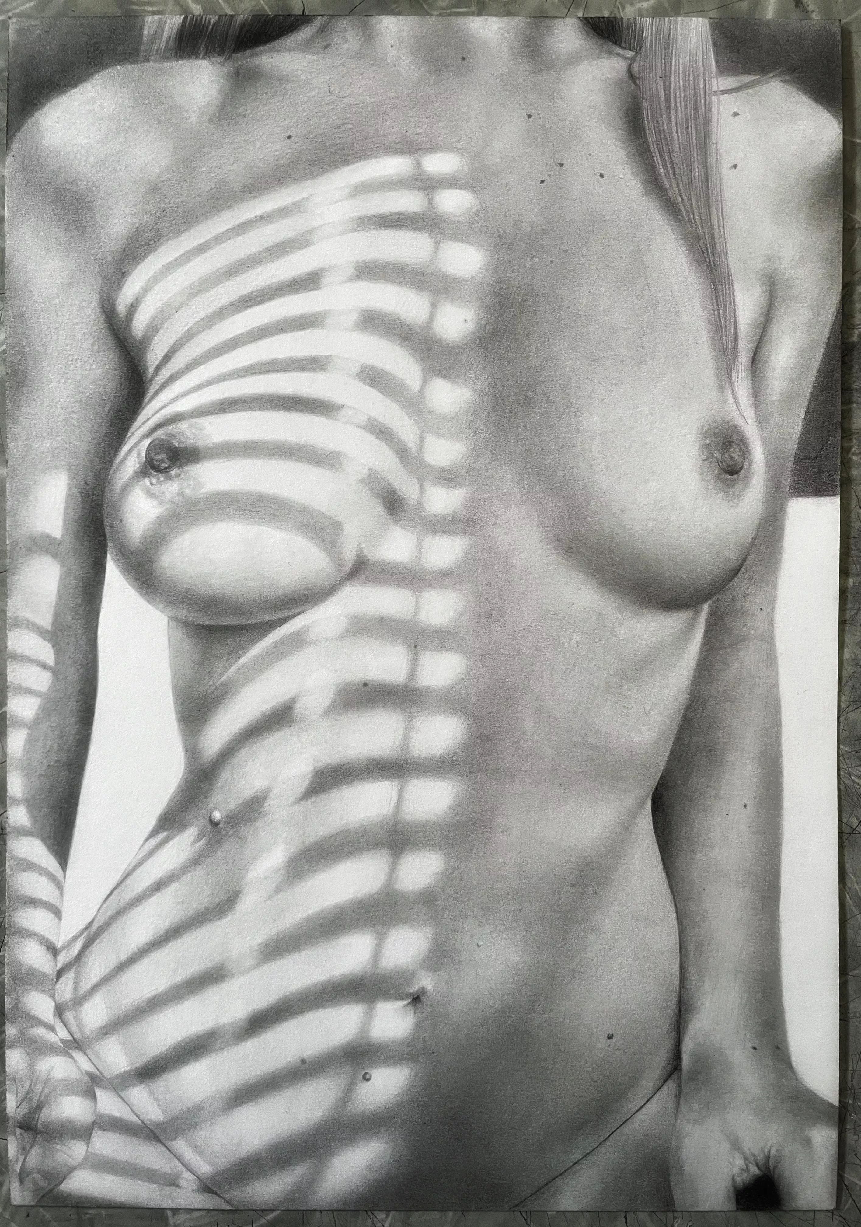 Sun Stripes, Graphite drawing by me posted by TheSensualPencil