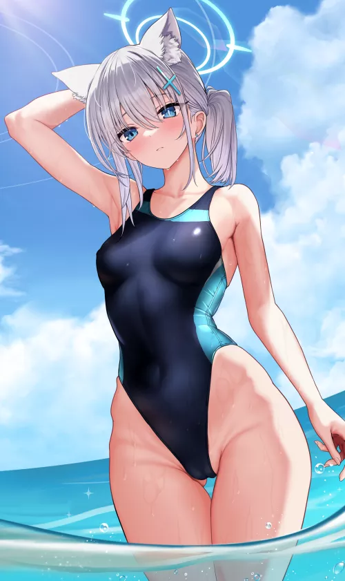 Swimsuit Shiroko by xSaviour_N