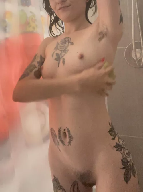 Wet hairy pussy by Petitepokegal