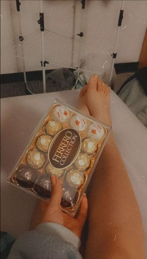Would you eat the chocolate or my sweaty feet 🫣☺️ by FitJasmine
