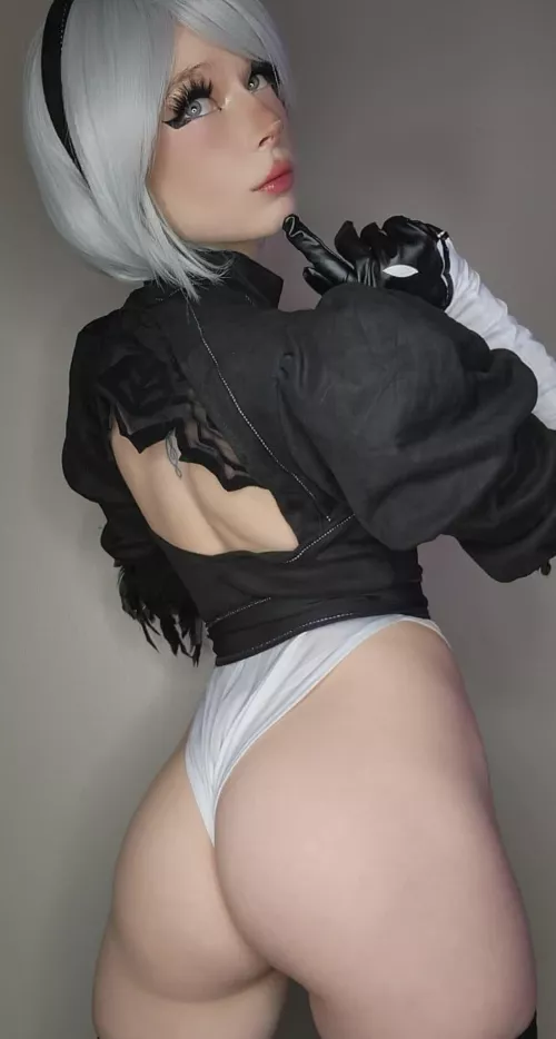 2b reporting for booty (2b cosplay by me Lola.luvgood) by GlitterGardenia