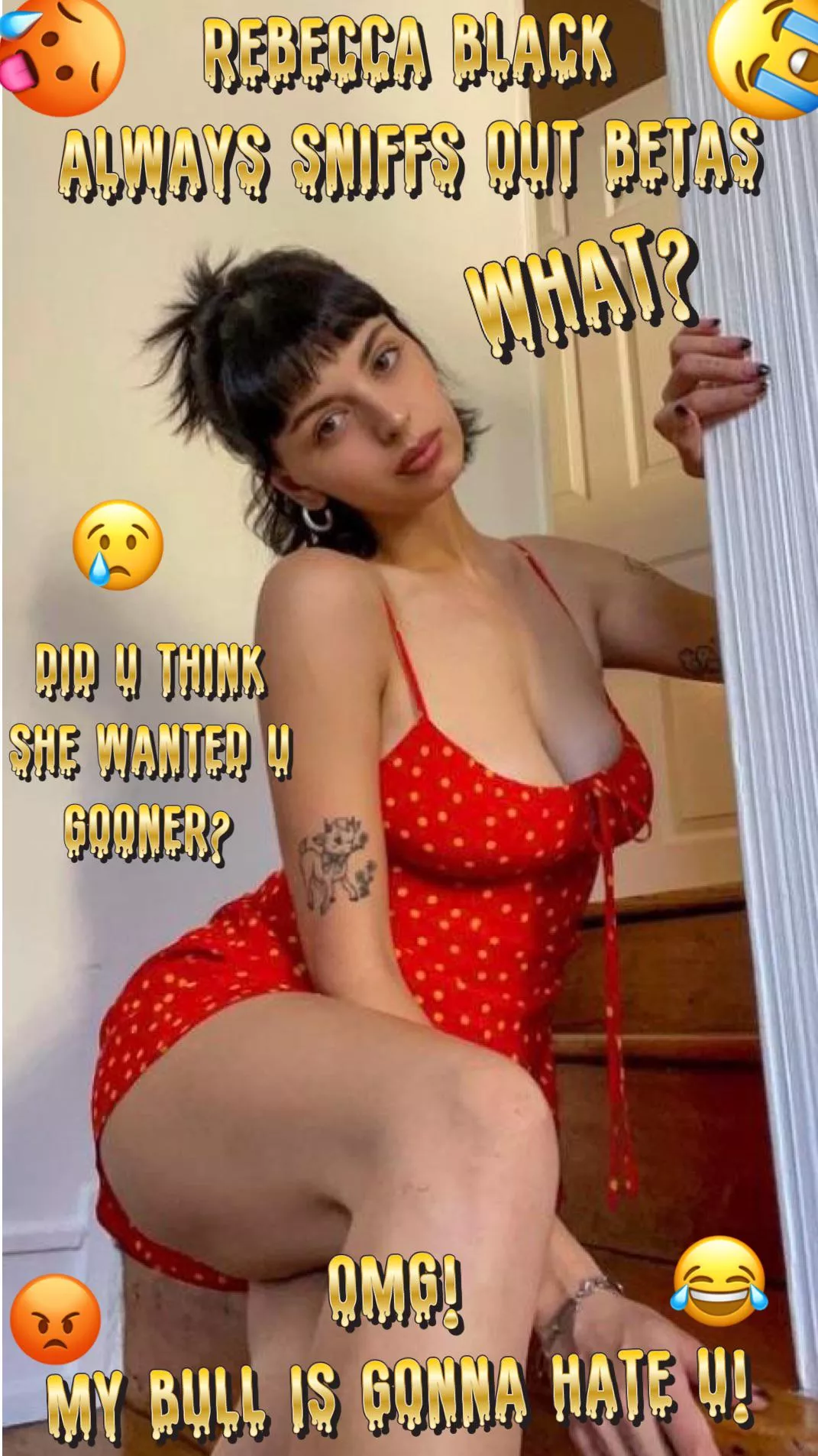 A little Rebecca Black gooner Femdom cap I made posted by lickbonbon