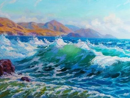 Big wave. My oil painting. Oil in canvas posted by PrusRuslan