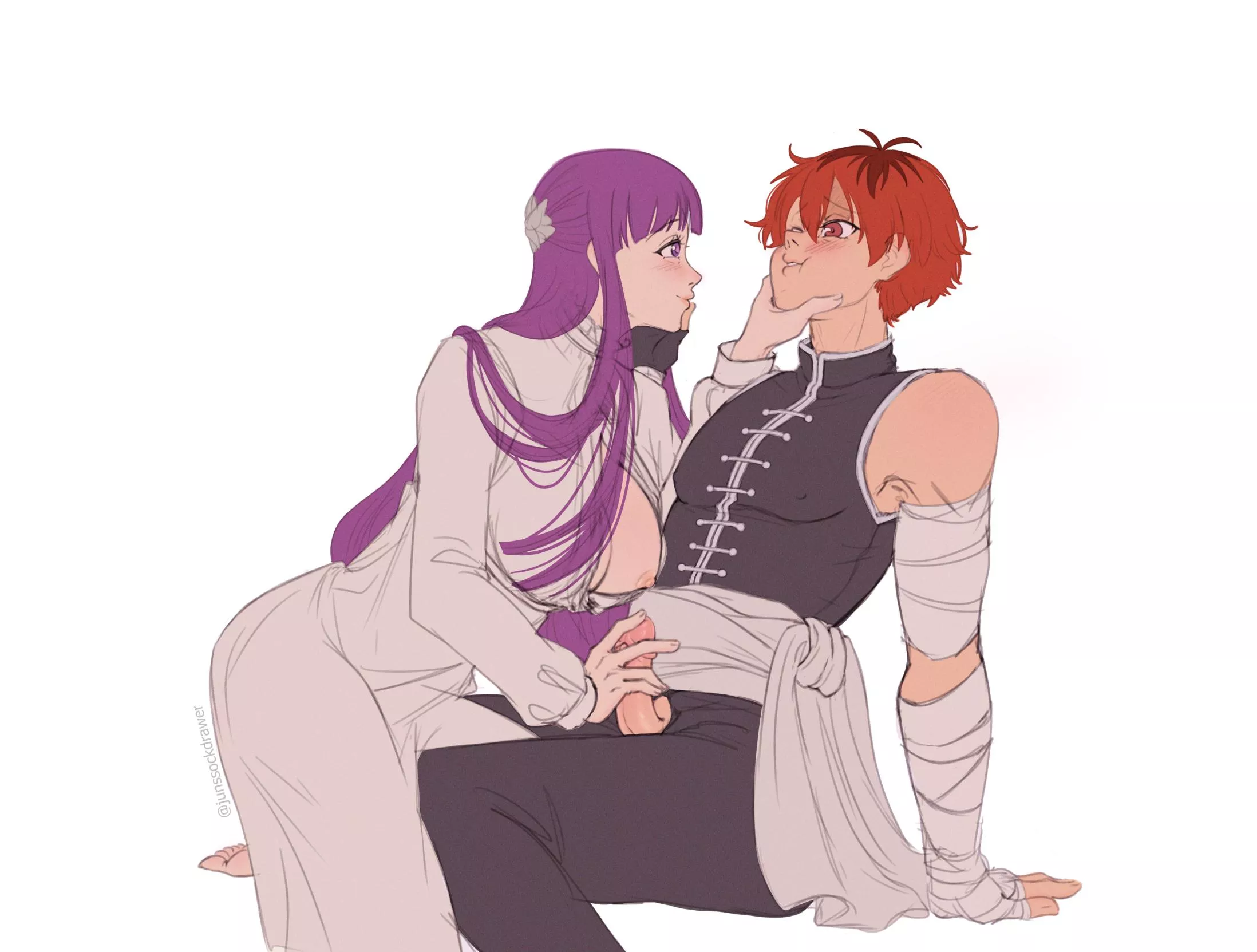 Fern & Stark’s Alone Time (JunsSockDrawer) [Sousou no Frieren] posted by JunsSockDrawer