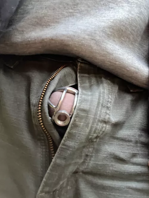 In public, walking dog by Ee221072