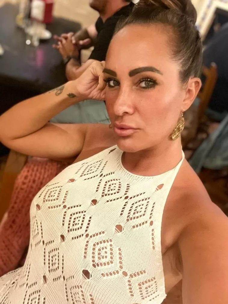 JUst a cute selfie in perfect white dress posted by IninityBanxfairy