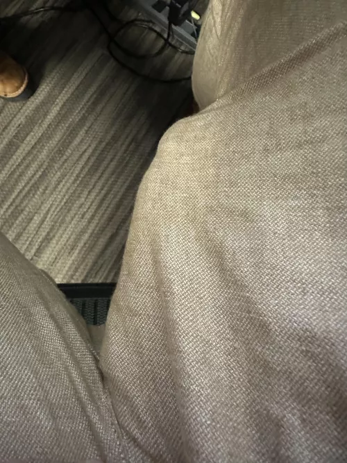 Linen pants really show it off at work by BLKHORSEMEAT4U