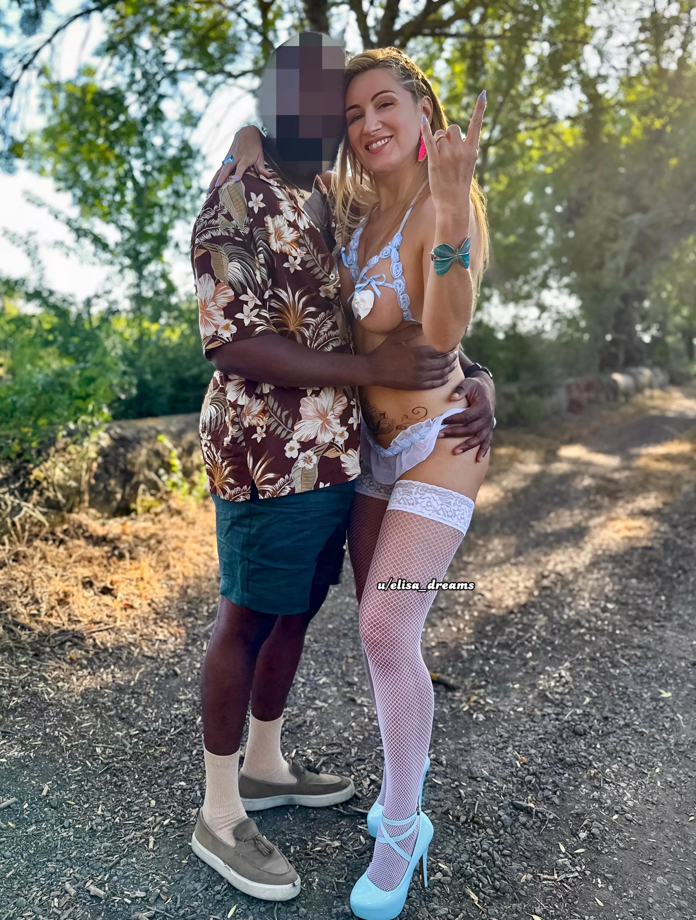 My husband likes to see me having fun with my black lovers, because he knows I feel happier with them. I love their thick cocks that make me feel like a woman. posted by Elisa_dreams