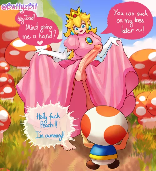 Princess Peach's little surprise by BattyzBit