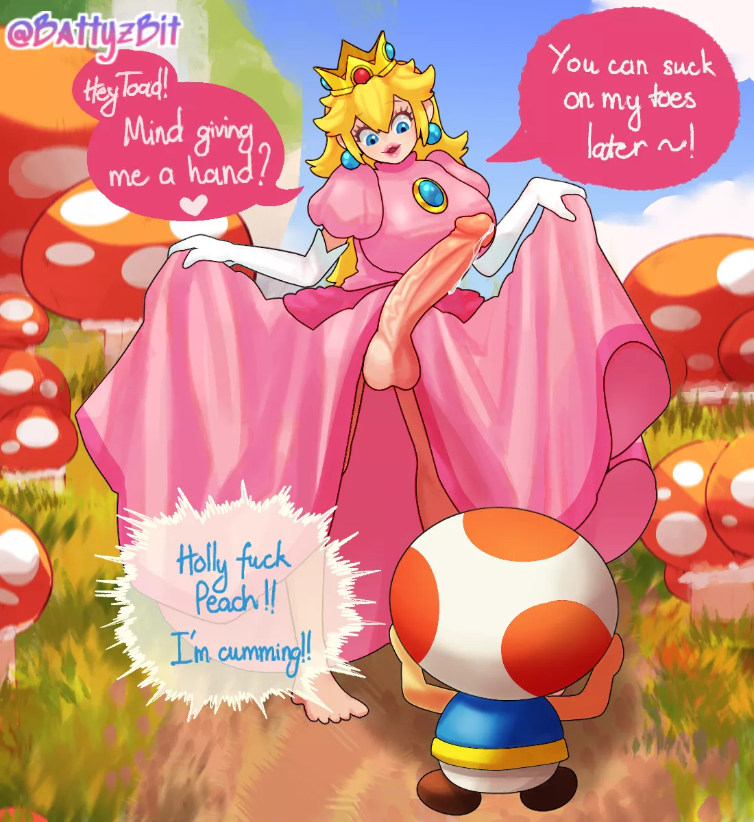 Princess Peach's little surprise posted by BattyzBit