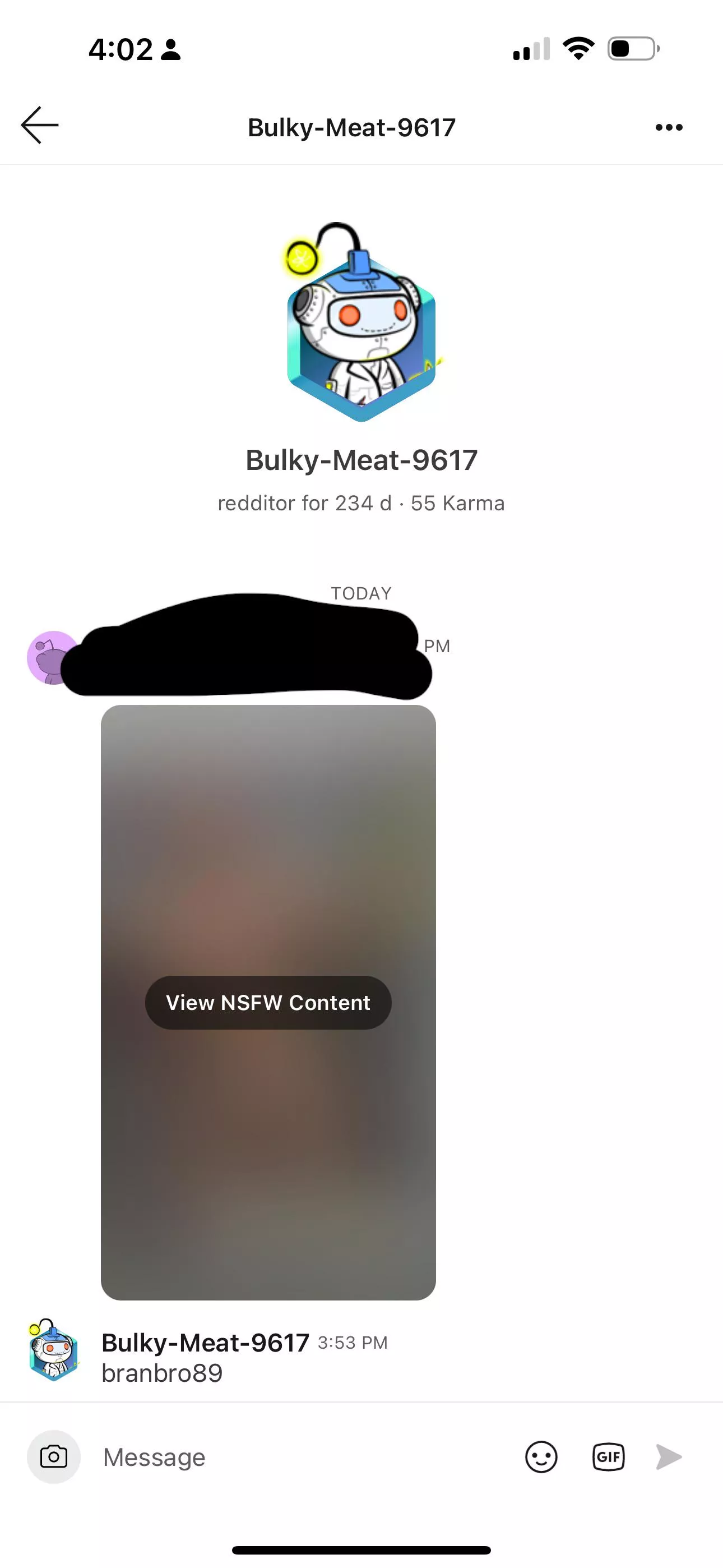 This user is a catfish Branbro whatever^ uses someone else’s pictures to save your photos. posted by Limp-Butterscotch416