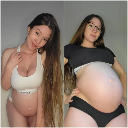 Which photo makes my pregnant belly look best?  by jade_love_12345