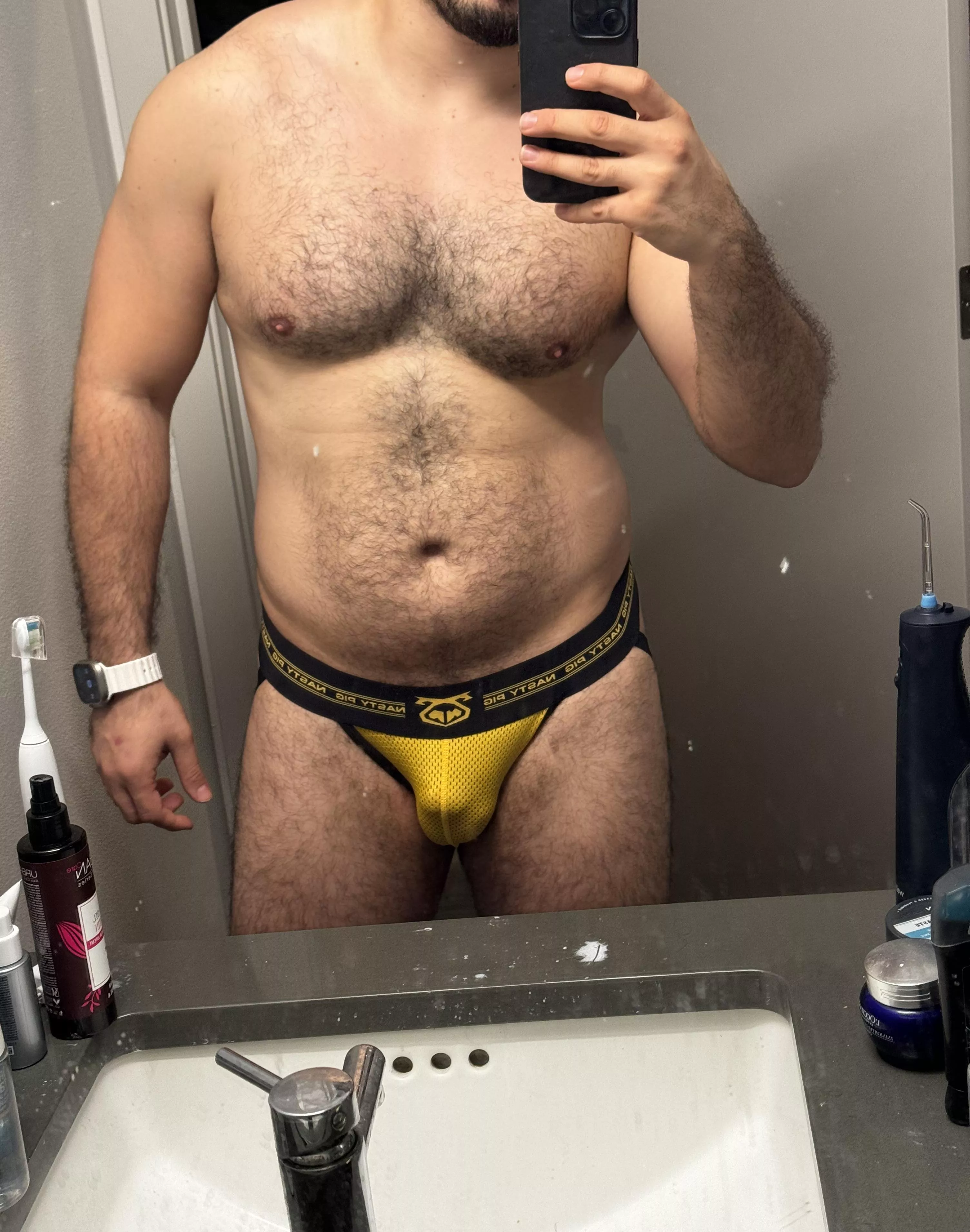 Chest hair and lickable pecs 😛 posted by Major-Percentage-1