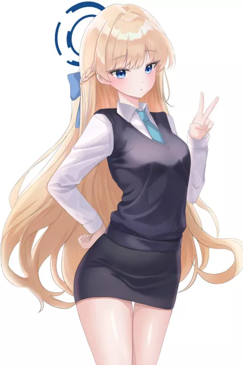 Cute perky waifu by reversedturnover